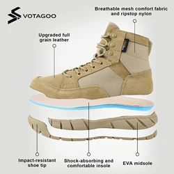 Botas tácticas impermeables Antárctica con cordones para senderismo