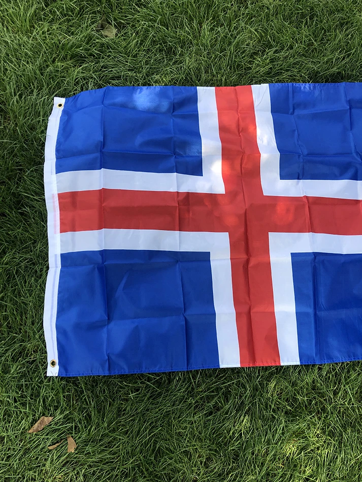 SKY Bandera Islandia poliéster Cruz Roja azul islaza - imagen 3