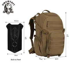 Mochila táctica MOLLE impermeable de nailon ripstop desmontable