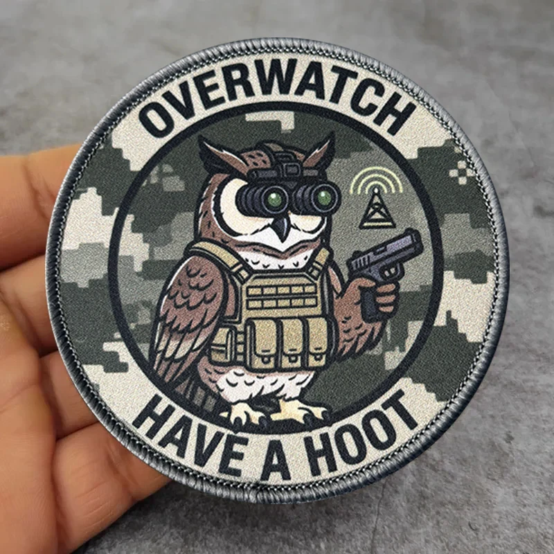 Parche táctico búho Overwatch con velcro para mochila y chaleco - imagen 2
