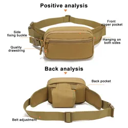 Riñonera táctica Oxford 800D con bolsillo oculto para pistola