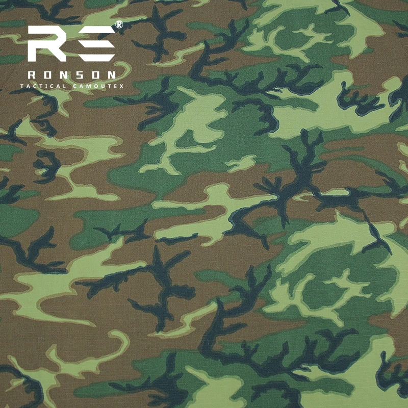 Tela táctica ripstop ERDL NYCO para uniformes
