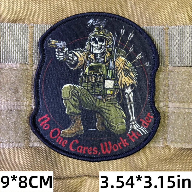 Parche táctico calavera guerrero moraleja velcro – Chaleco o bolso