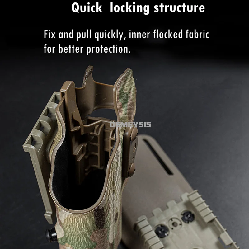Funda táctica de muslo Glock 17/19 con X300, mano derecha - imagen 4