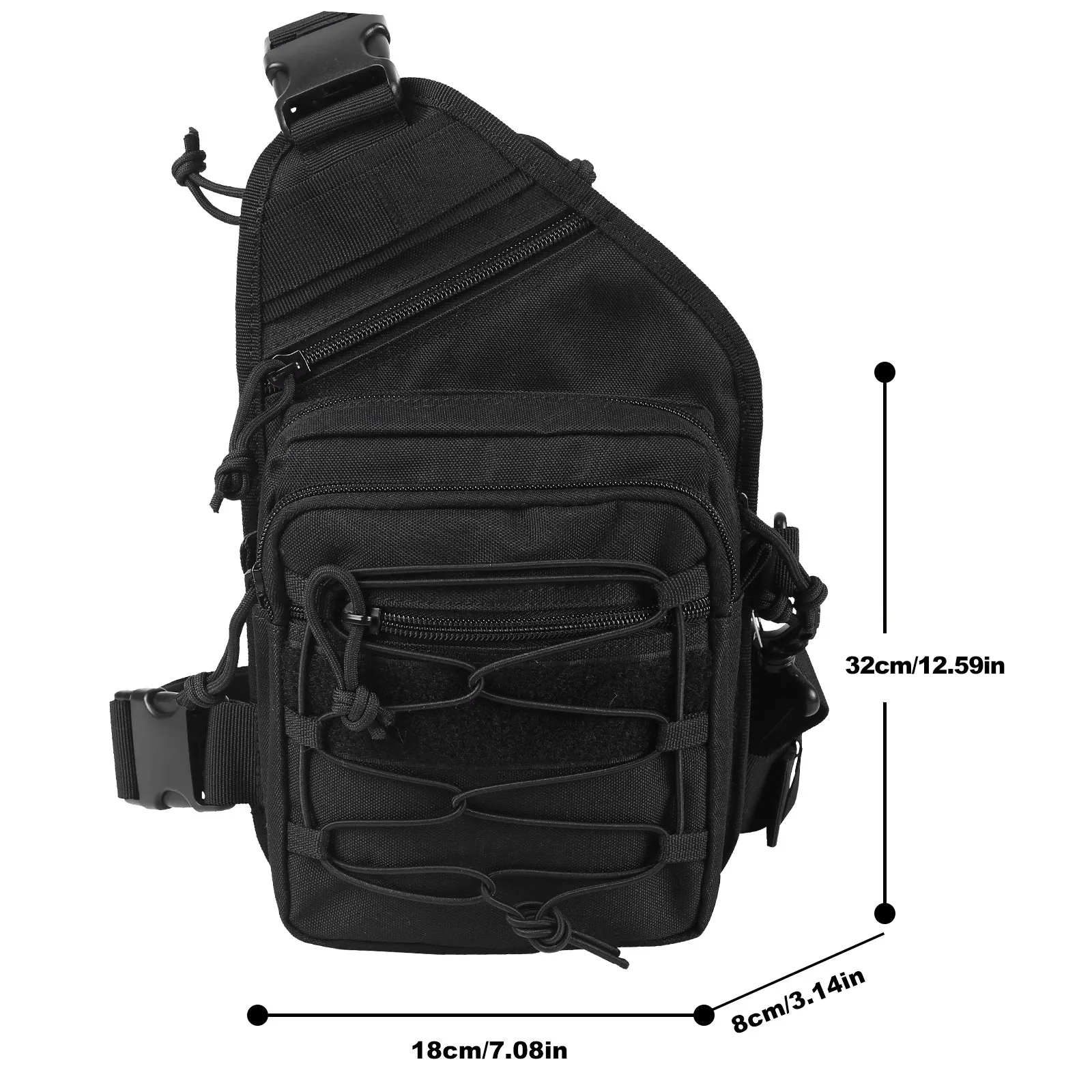 Funda pierna táctica nylon 900D con bandolera y hebilla rápida - Caza y tiro - imagen 3