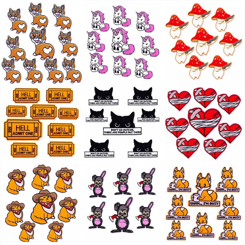 Parche bordado gato dibujos animados para planchar en ropa de moda - imagen 5