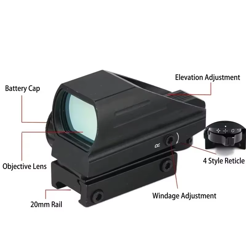 Mira red dot HD103 punto rojo y verde, para rifle de caza y exterior - imagen 5