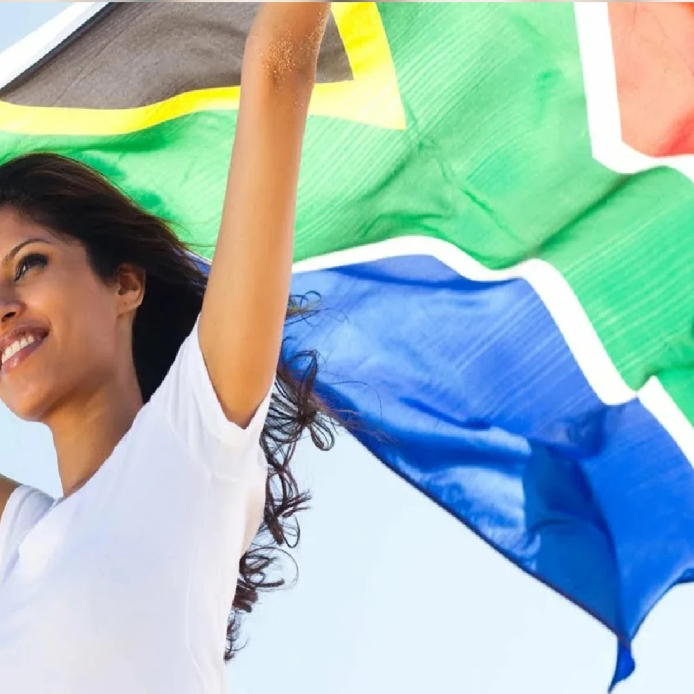 Bandera Sudáfrica ZA RSA SA de tela para exterior - imagen 5