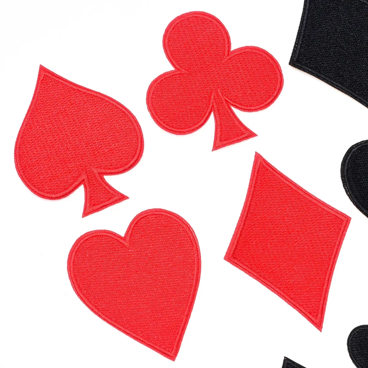 Parches bordados para planchar de póker: naipes y corazón - imagen 5