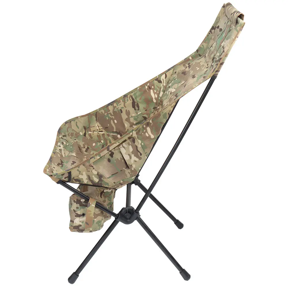 Silla plegable táctica con respaldo de aleación ligera para camping - imagen 2