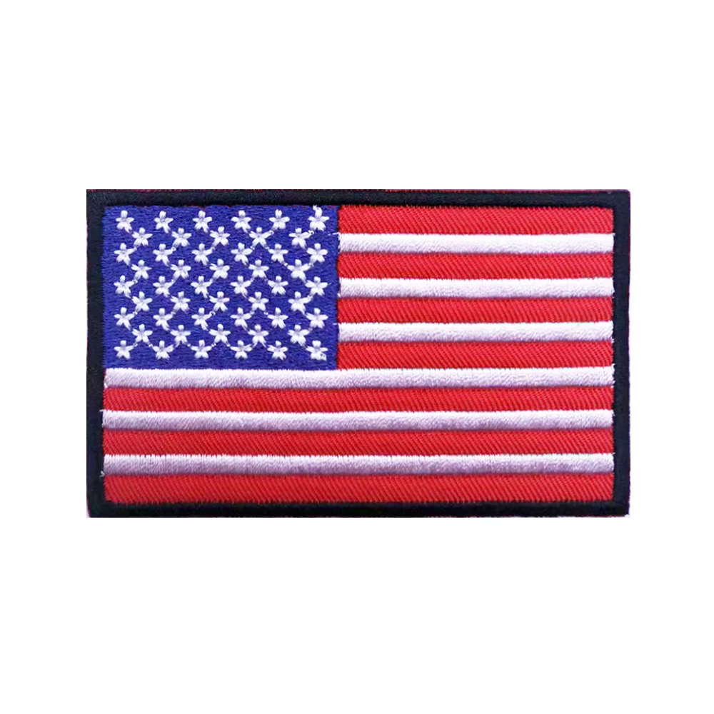 Parche bordado bandera americana con velcro – Táctico para equipo USA - imagen 2
