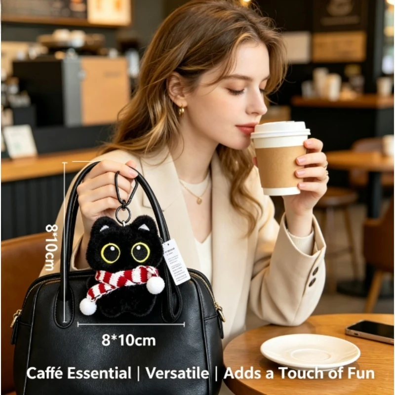 Luo Xiaohei llavero peluche gato - colgante mini para mochila - imagen 3