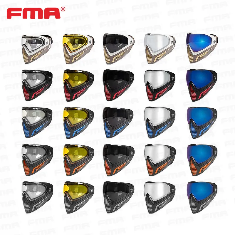 Máscara táctica F5 doble capa lentes color antiviento profesional - imagen 4