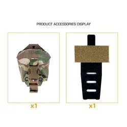 Bolsa táctica MOLLE con clip liberación rápida y almacenamiento