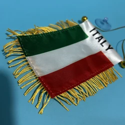Bandera de Italia para coche, poliéster impresa por ambos lados