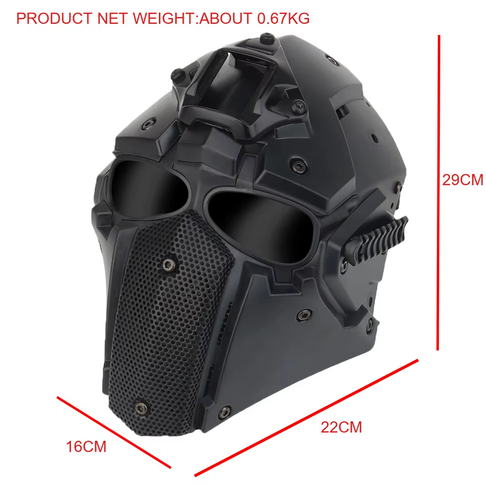 Máscara táctica airsoft transpirable protección facial completa outdoor - imagen 3