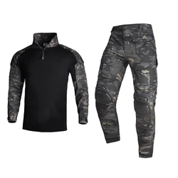 Uniforme táctico ripstop camuflaje multibolsillos para airsoft