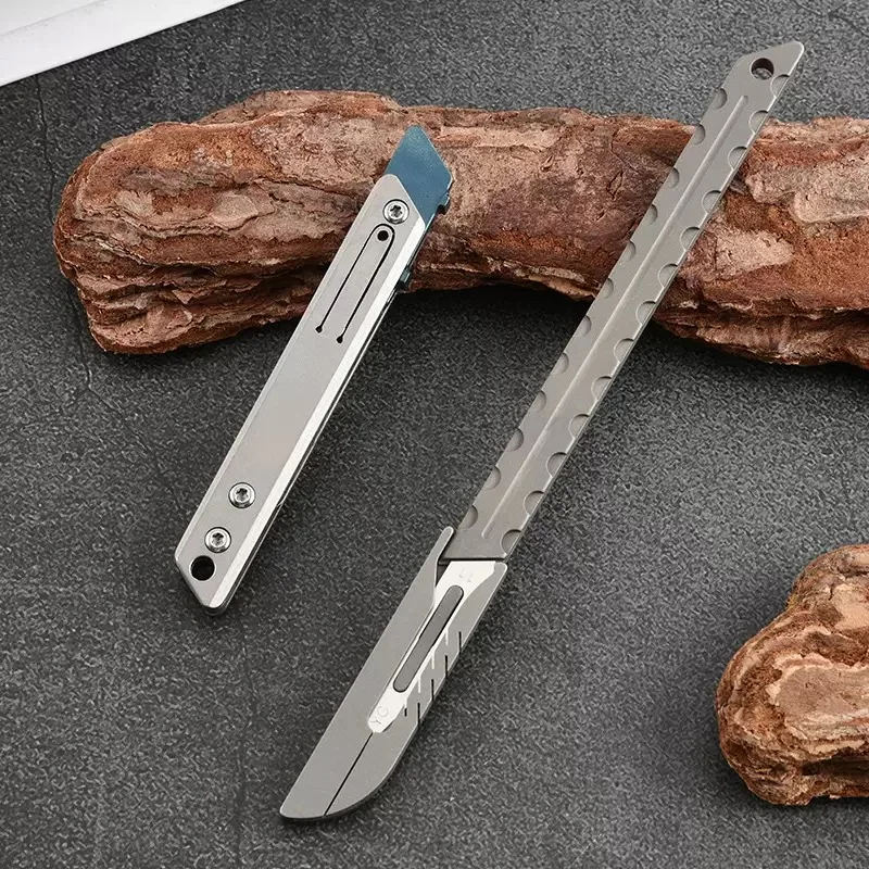 Cuchillo mini de aleación de titanio para llavero, multipropósito - imagen 5