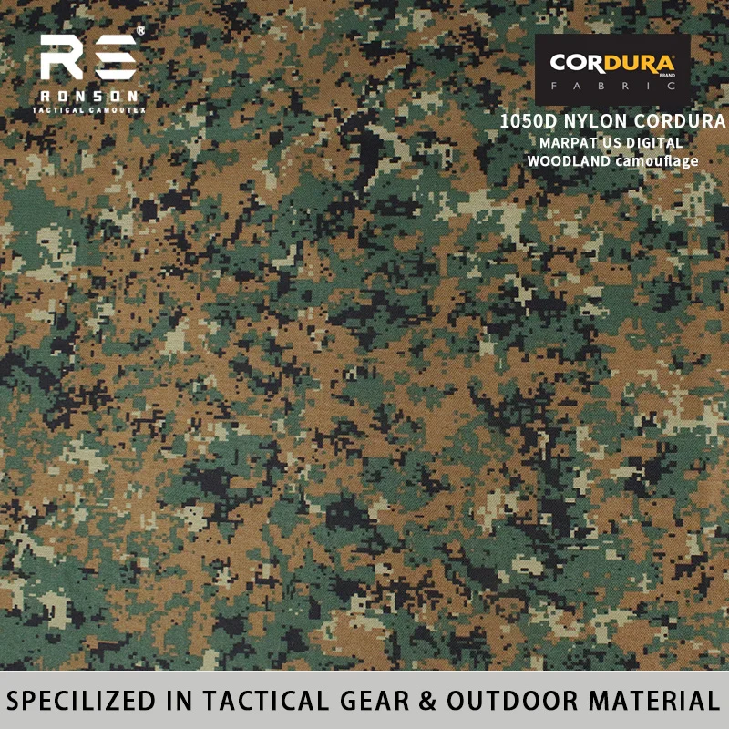 Tela Cordura táctica impermeable MARPAT nailon Oxford PU