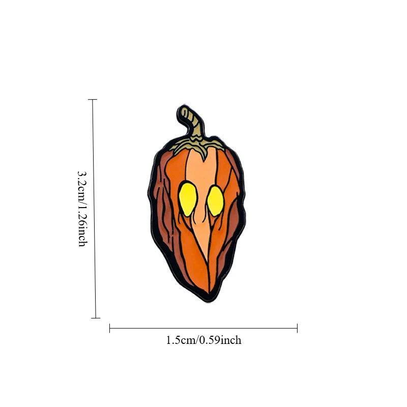 Pin esmaltado de calabaza fantasma de Halloween, estilo gótico - imagen 2