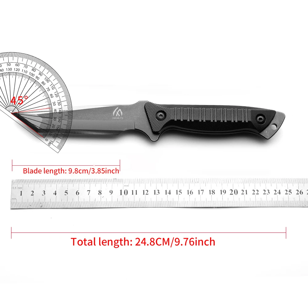 Cuchillo pequeño de acero fijo para emergencias y aire libre - imagen 2
