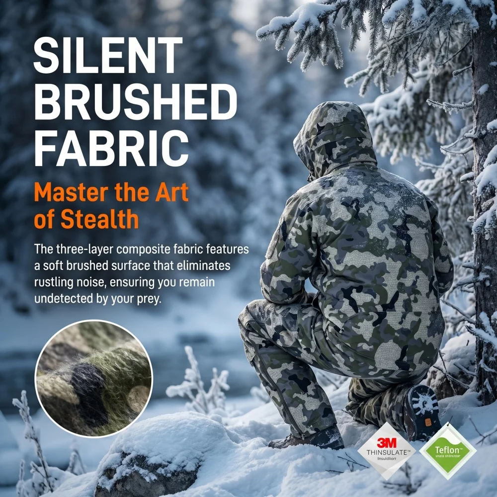 AinFad Chaqueta táctica de caza camuflaje impermeable cortaviento - imagen 3
