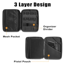 Funda táctica pistola con almacenamiento EDC y linterna