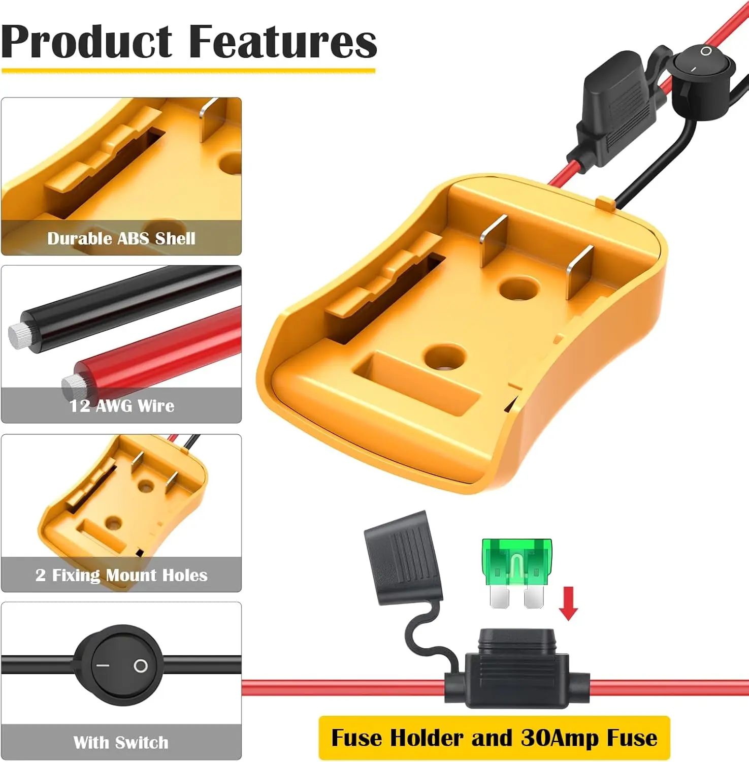 Adaptador de batería Milwaukee Dewalt Makita para Power Wheels RC - imagen 4
