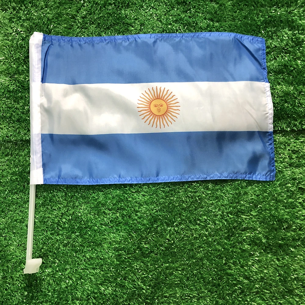 Bandera Argentina coche con asta plástica - imagen 3