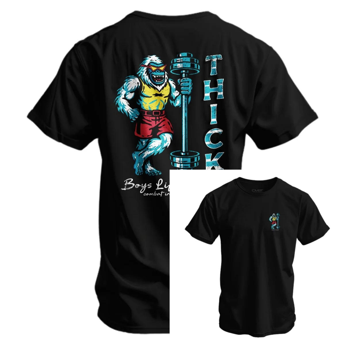 Thick Boys Lifting Club Camiseta táctica de algodón militar