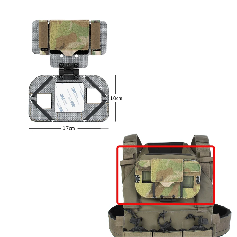 Chaleco táctico MOLLE modular con porta móvil para uso de caza - imagen 3