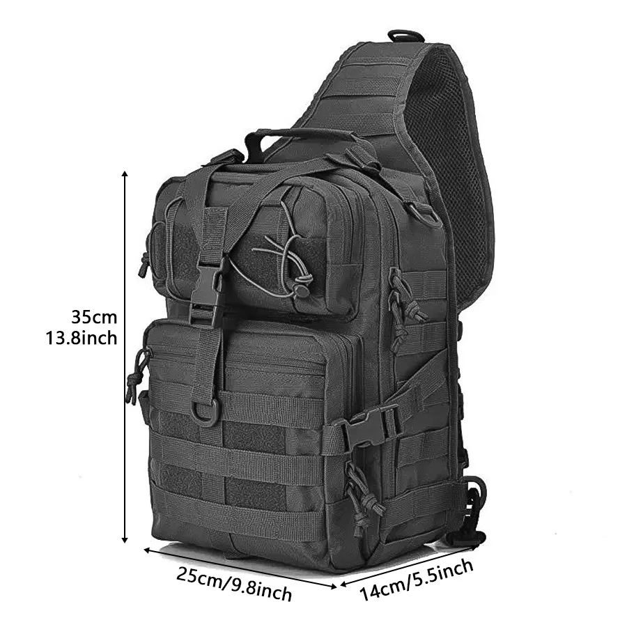 Bolso de pecho táctico camuflaje impermeable Oxford, cruzado - imagen 2