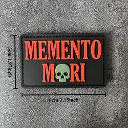 Parche táctico PVC Memento Mori calavera – Velcro para mochila