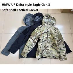 HMW Táctico Delta EagleGen chaqueta táctica concha suave impermeable