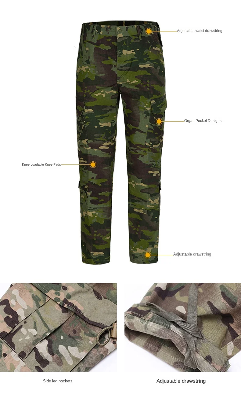 Vista general del uniforme en bosque