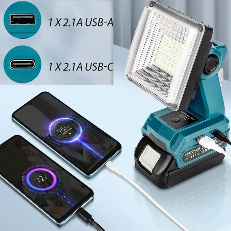 Makita batería Li-ion 18V para linterna LED de trabajo con USB-C - imagen 2