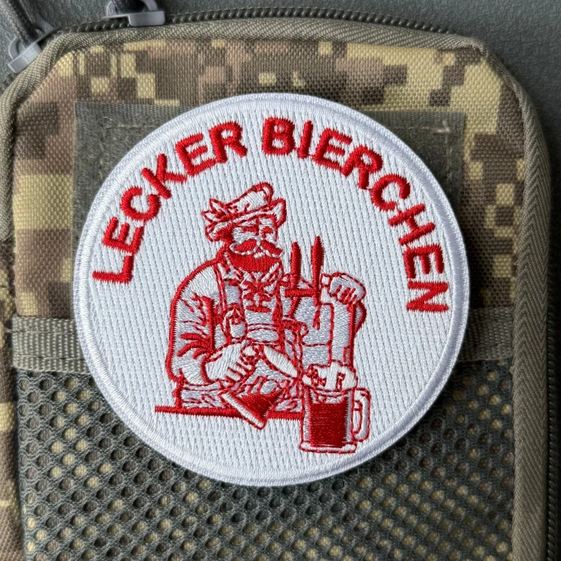 Lecker Bierchen parche táctico moral bordado gancho y bucle brazalete - imagen 5