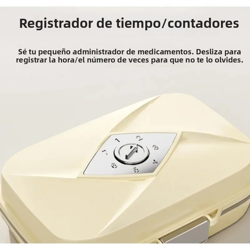 Pastillero semanal portátil de doble compartimento para viaje - imagen 5