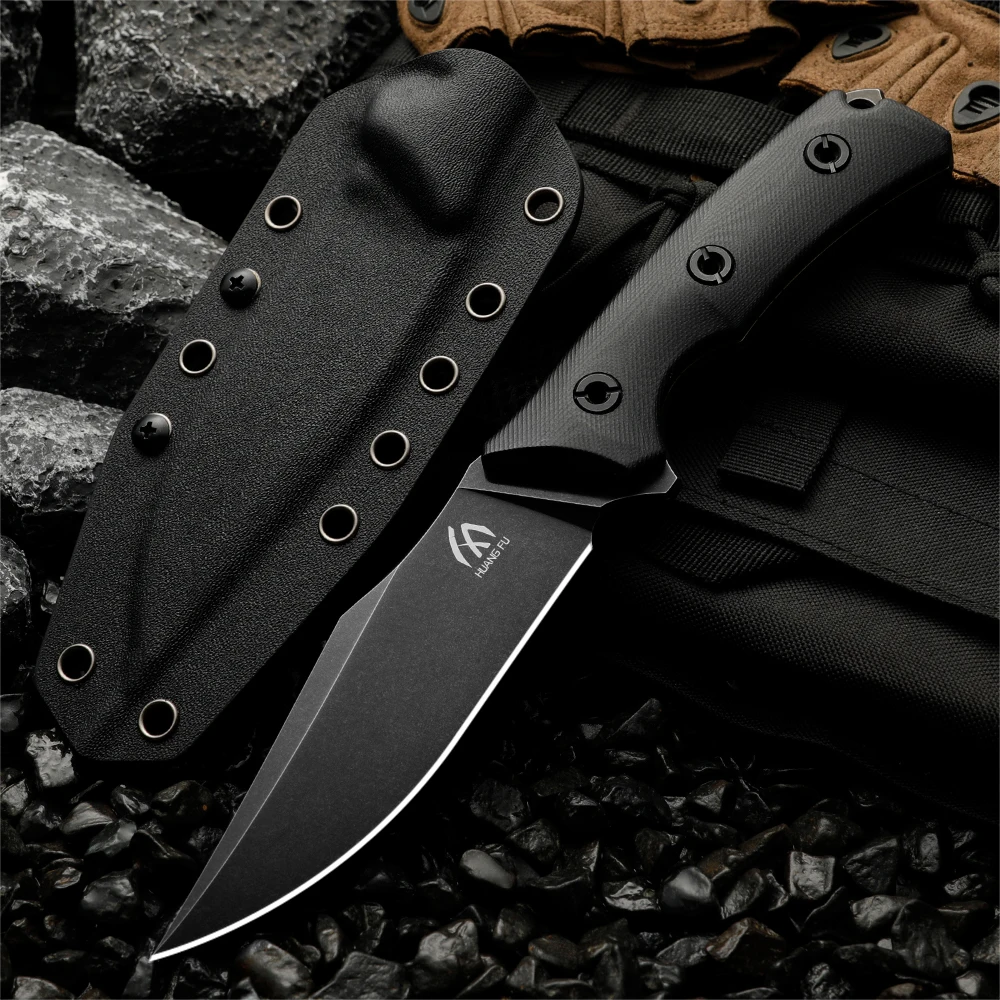 Cuchillo de hoja fija exterior G10 con funda táctica duradera - imagen 4