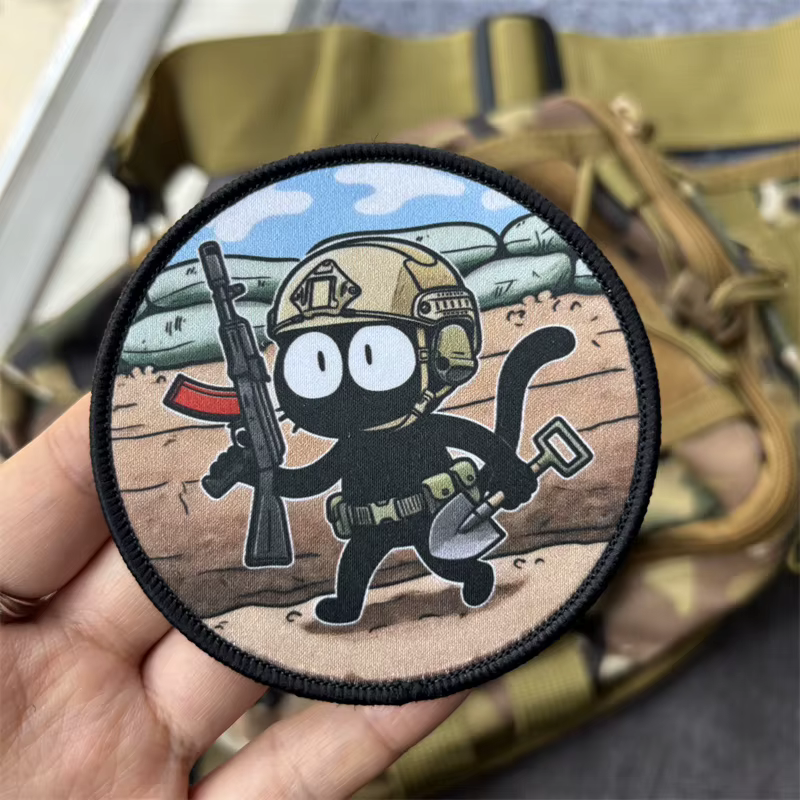 Parche táctico militar gato moral con velcro, para mochila y ropa - imagen 4