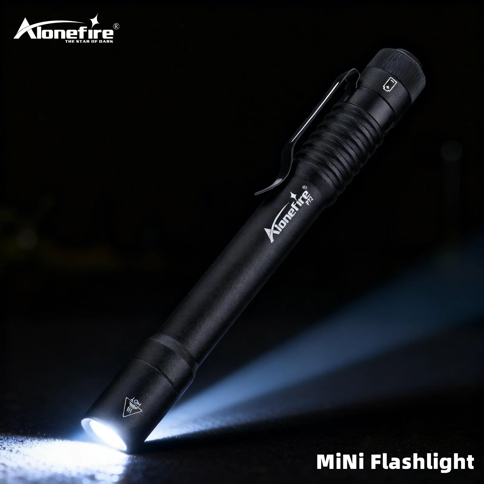 Alonefire P72 Linterna LED táctica de bolsillo aluminio para exterior - imagen 4