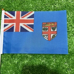 Bandera de Fiyi para agitar a mano con asta de plástico