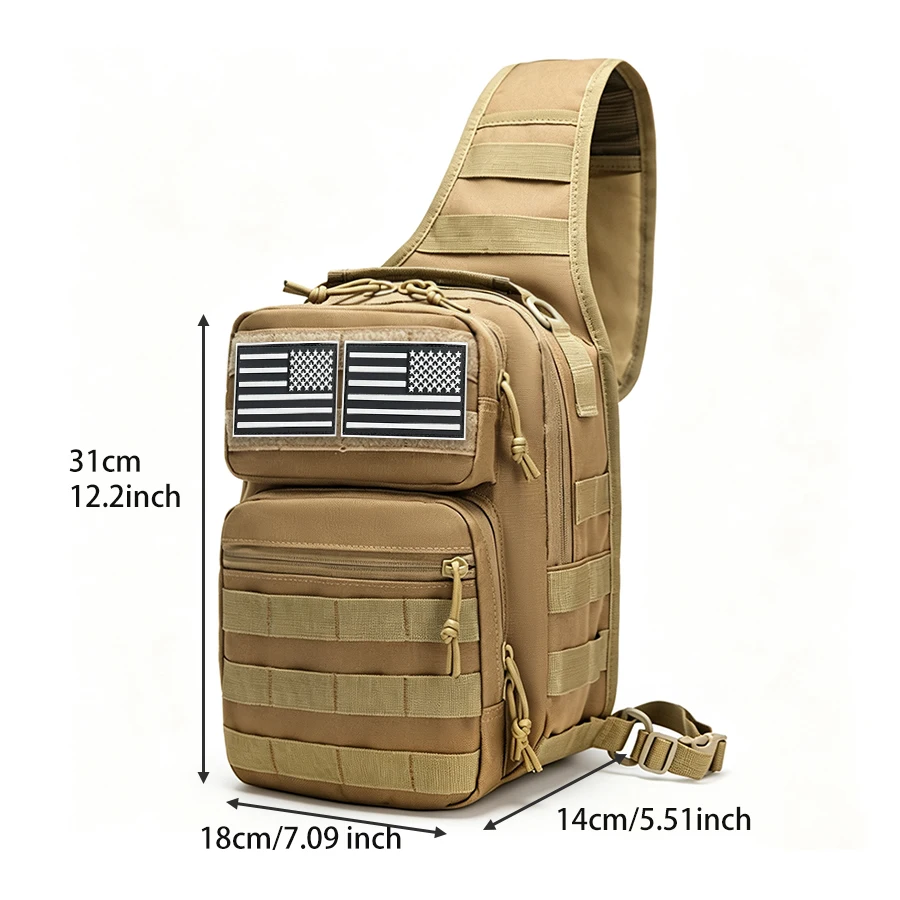 Bolso táctico bandolera MOLLE con correa ajustable para senderismo - imagen 4