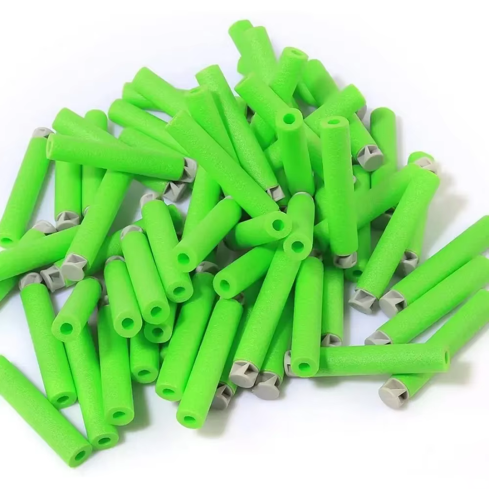 Dardos espuma plana compatibles Nerf N-Strike Elite verde gris - imagen 3