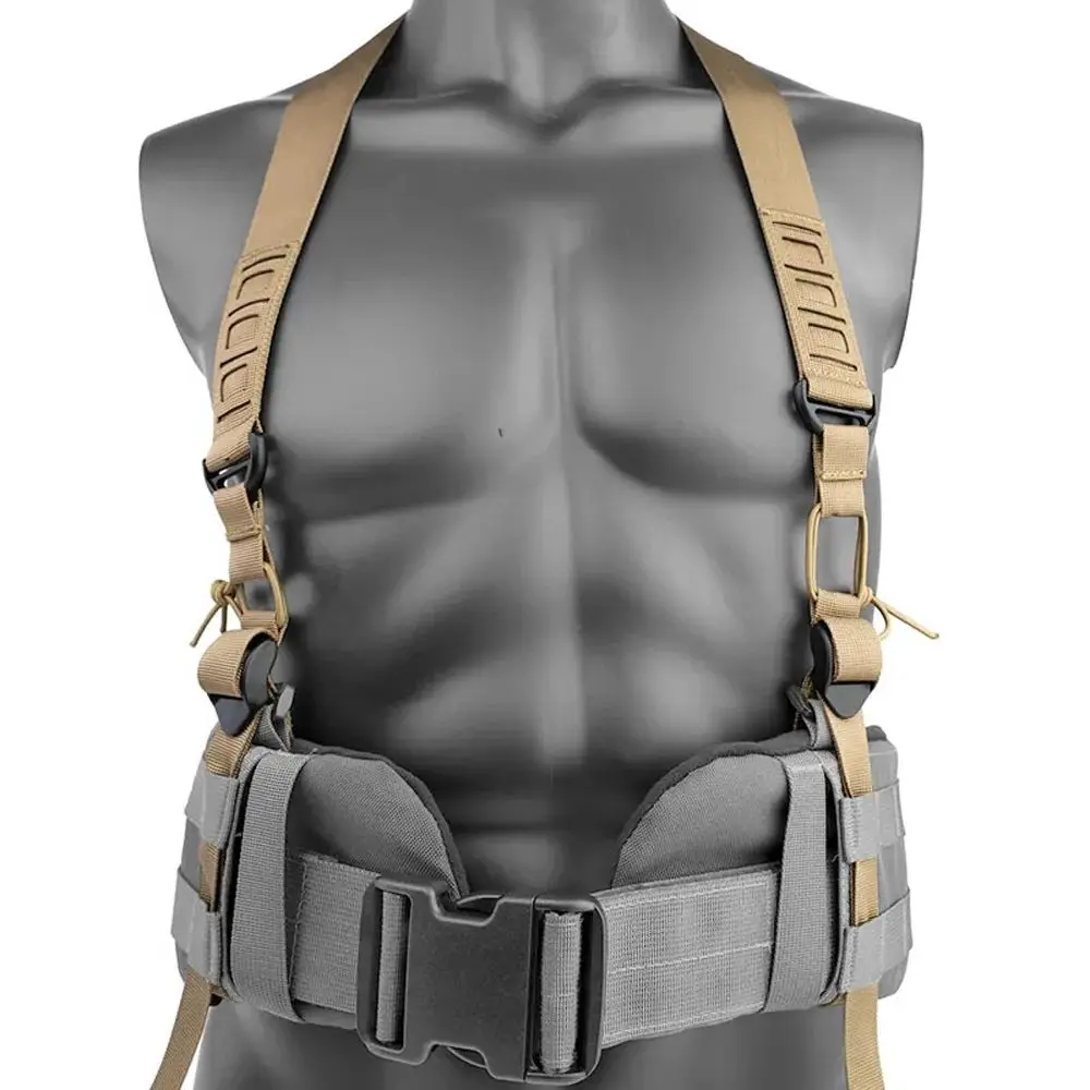 Cinturón táctico MOLLE resistente con arnés tipo X para entrenamiento - imagen 5