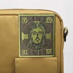 Parche táctico bordado Jesús ortodoxo con velcro para chaleco