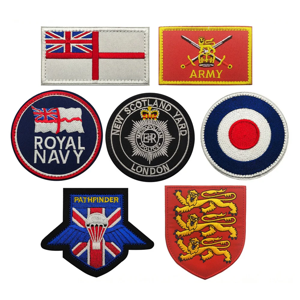 Parche bordado Royal British – Insignia Union Jack con gancho - imagen 5