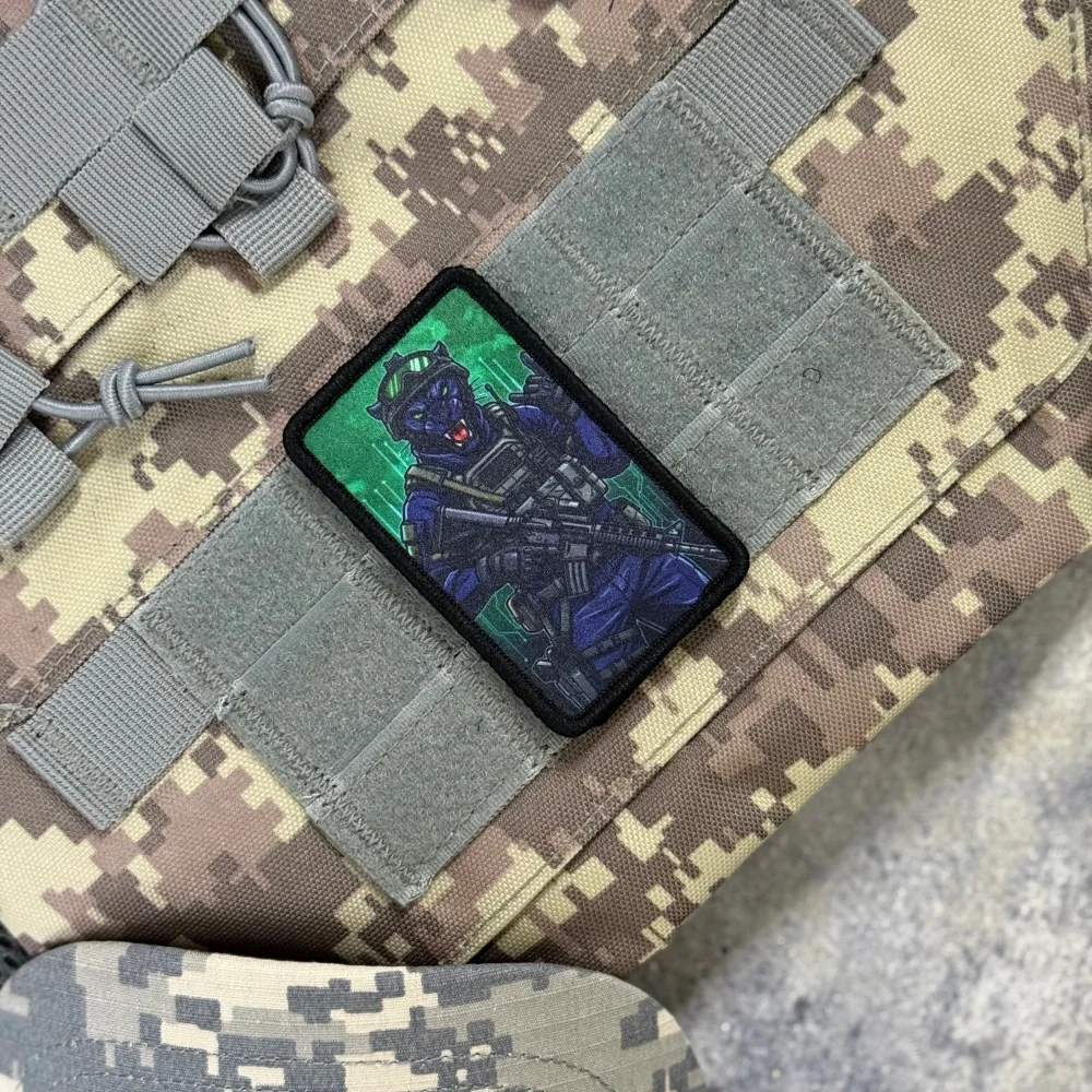 Parche táctico Pantera Negra con velcro para ropa, mochila y chaleco - imagen 3