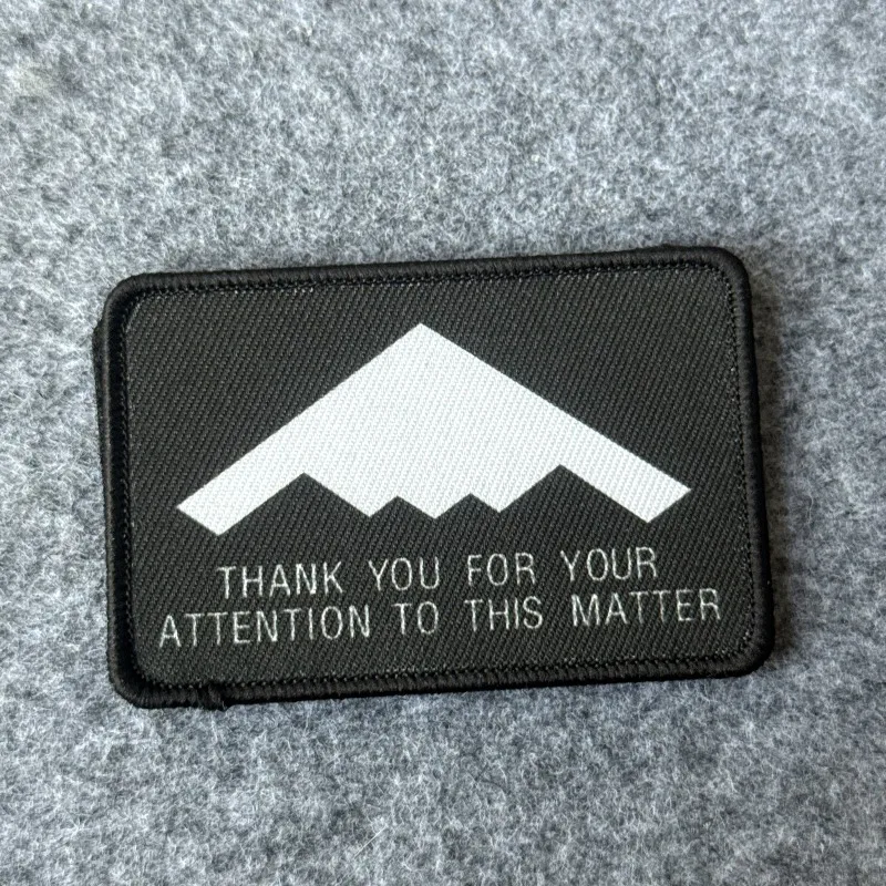 Parche táctico montaña Gracias por su atención – con velcro para mochila - imagen 3