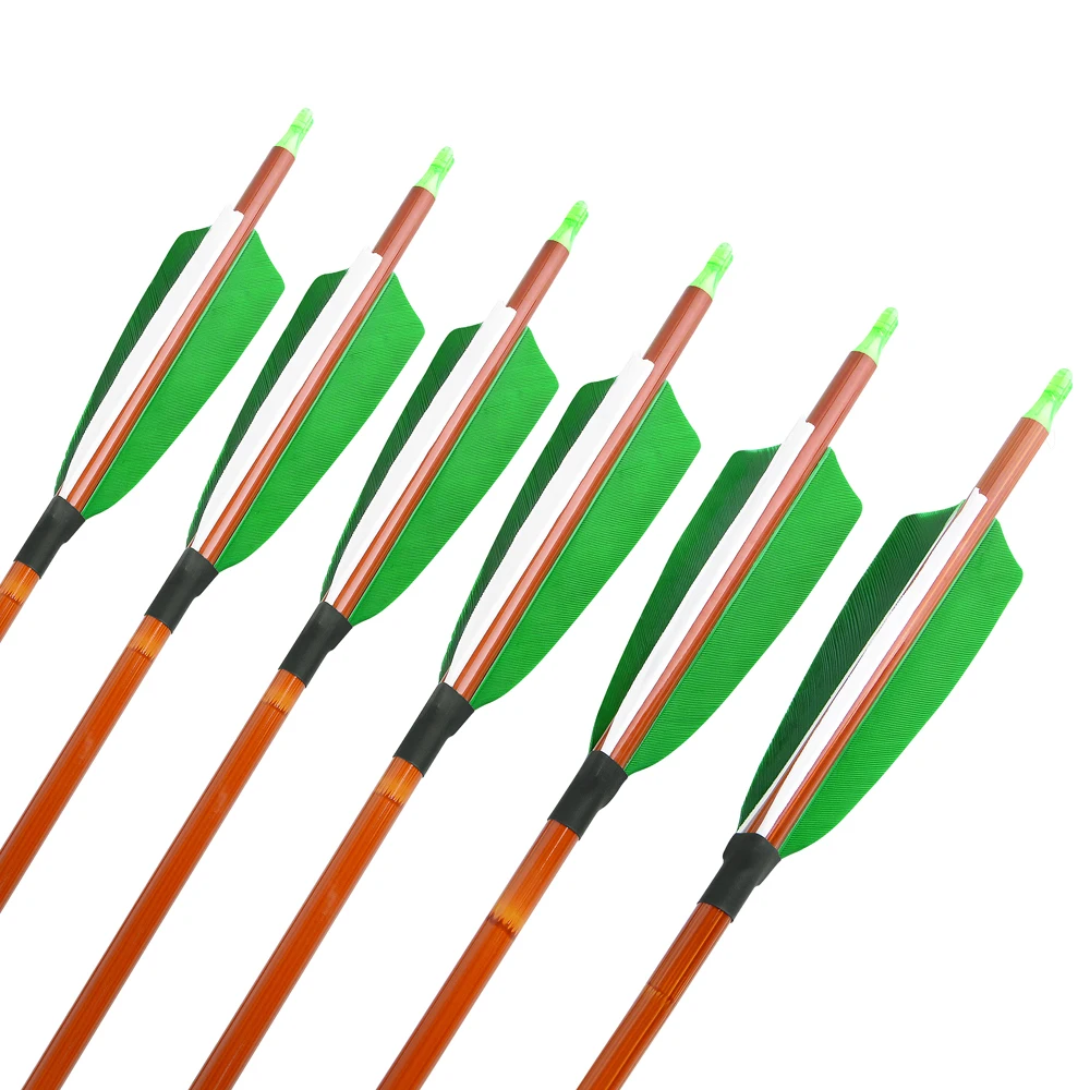 Flechas de carbono con plumas naturales para tiro al blanco con arco - imagen 4